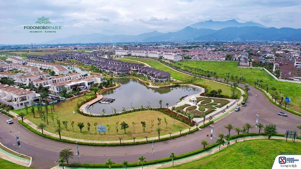 Aerial view kawasan Podomoro Park Bandung terbaru